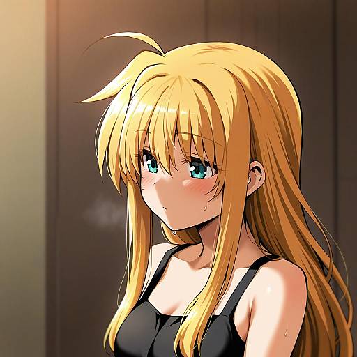 Illustration of Arisa bannings, lyrical nanoha in the style of Hirunagi