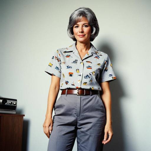 Woman in 1970s Casual Outfit