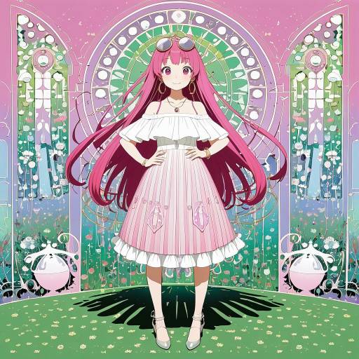 Serene Madoka in a Meadow Scene