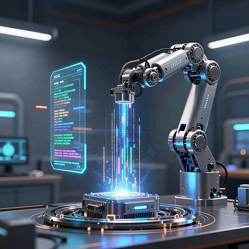 Futuristic AI Robotic Arm Concept