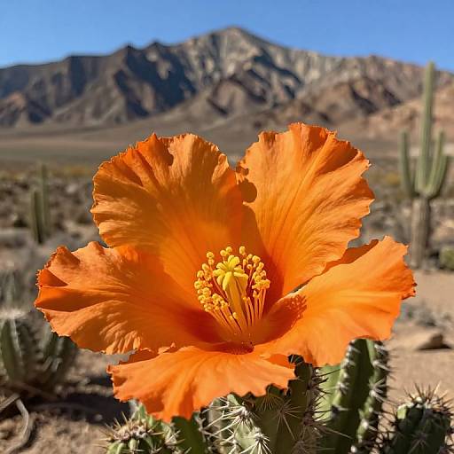 Vibrant Orange Desert Flower Bloom