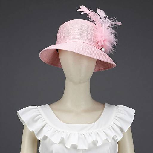 Mannequin in Pink Feathered Hat