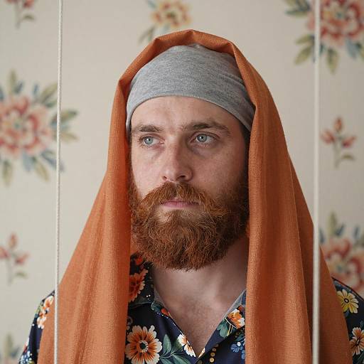 Stylish Man with Floral Accents