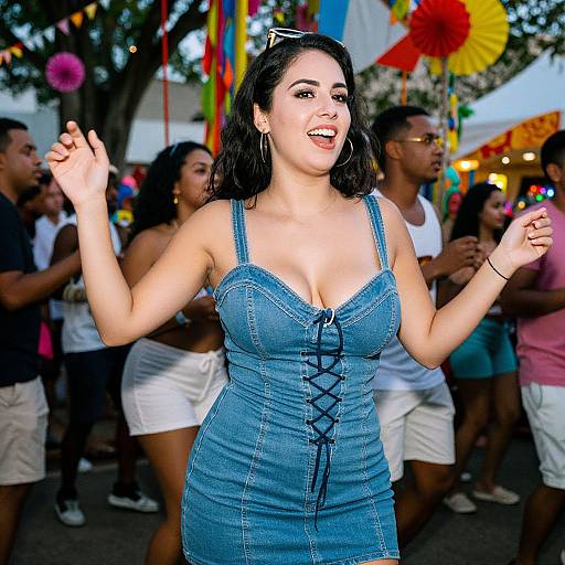 Woman Dancing at Cultural Festival