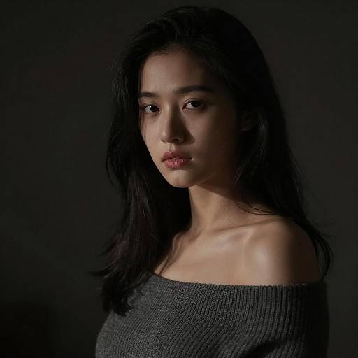 Photorealistic Portrait in Low Key Lighting