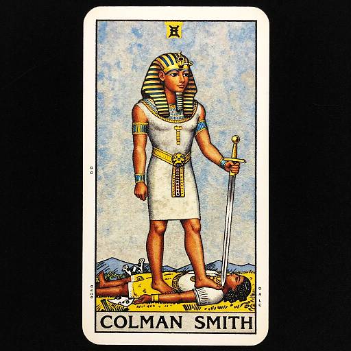 Ramses II Tarot Card Vintage Style