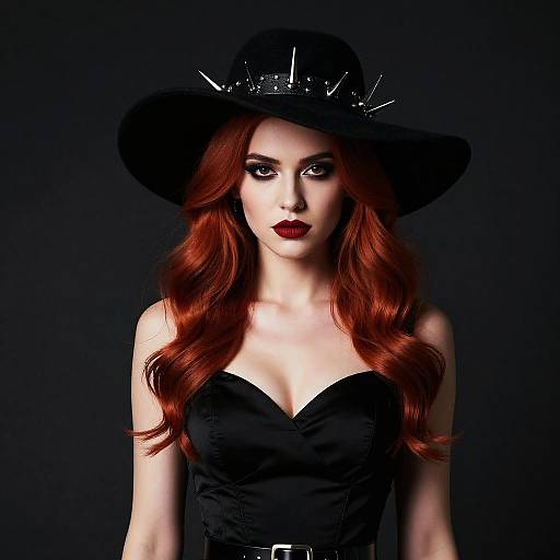 Modern Gothic Woman in Dramatic Black