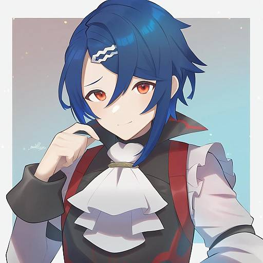 Illustration of Alcryst (fire emblem), fire emblem in the style of Nullma