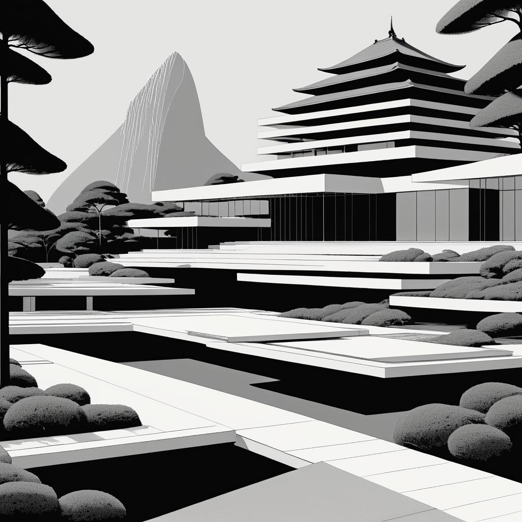 Modernist Museum in a Zen Garden