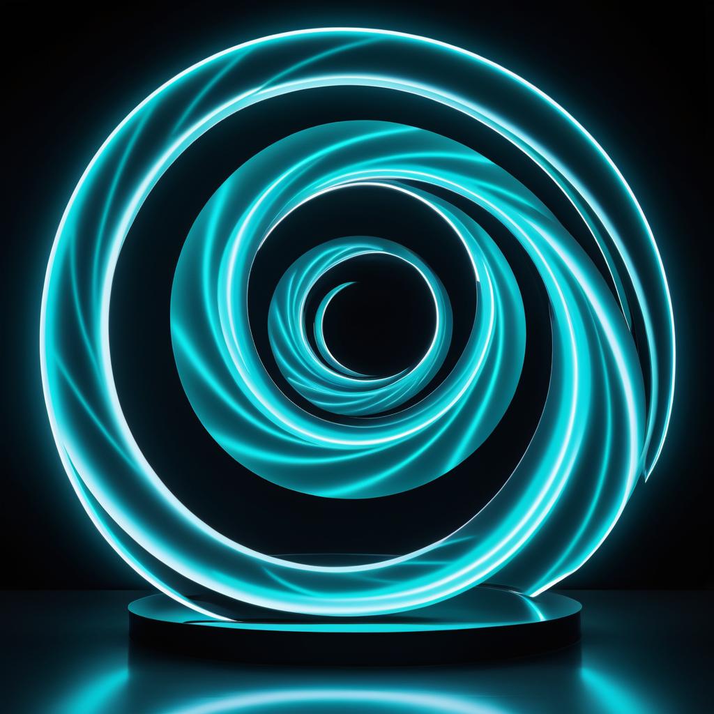 Futuristic Spiral Light Art Creation