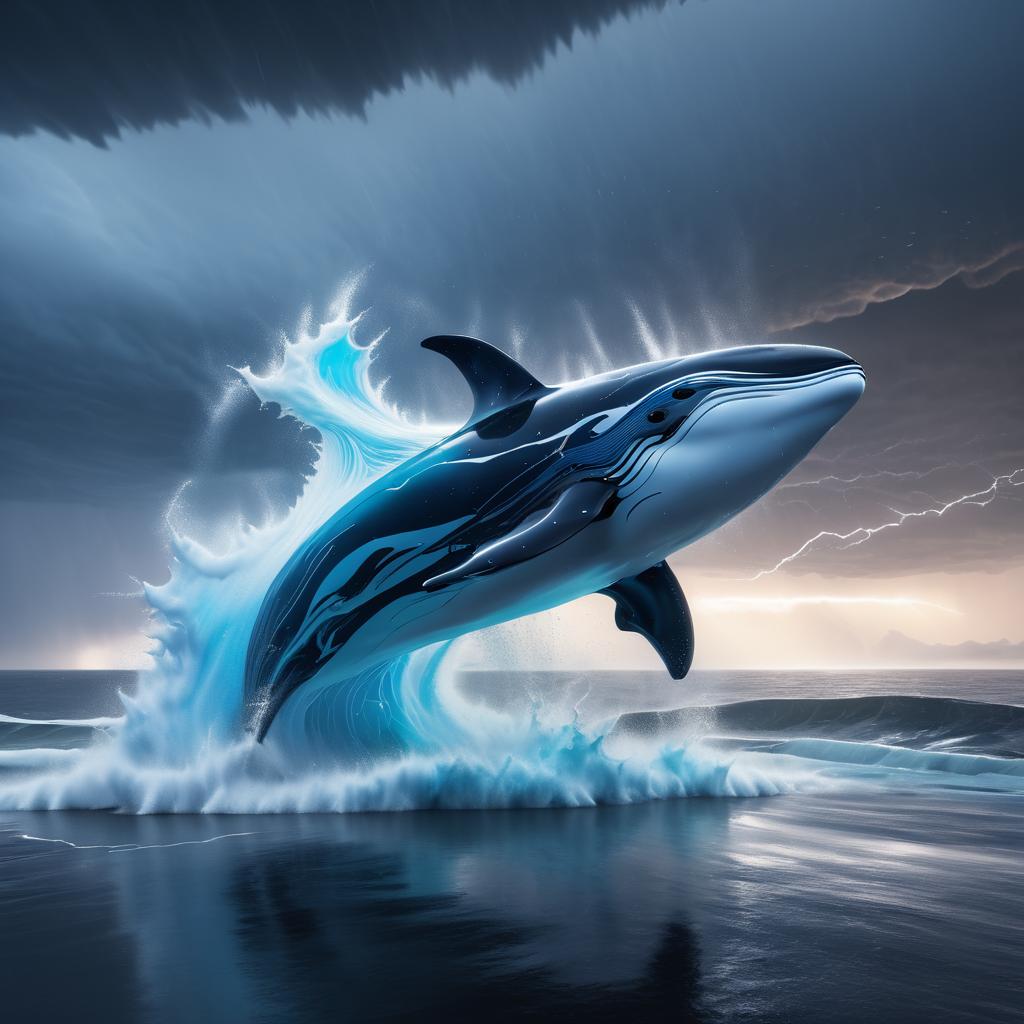 Liquid Whale Art with Stormy Cinematics