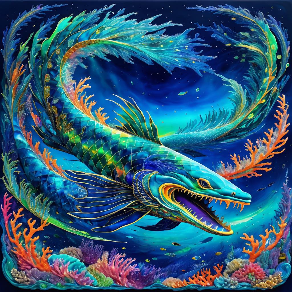 Majestic Leviathan in a Vibrant Ocean