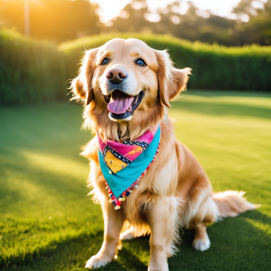 Luxurious Pet Photography of Playful Retriever