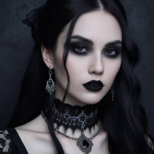 Moody Gothic Woman in Monochrome
