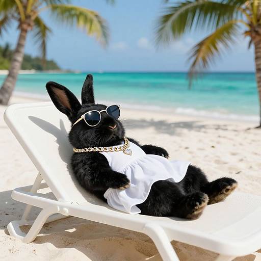 Chic Black Rabbit Beach Vacation