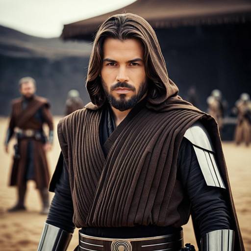 Man in Jedi Costume with Beard
