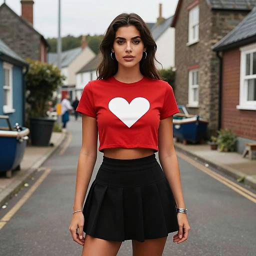 Petite Woman in Casual Fishing Village