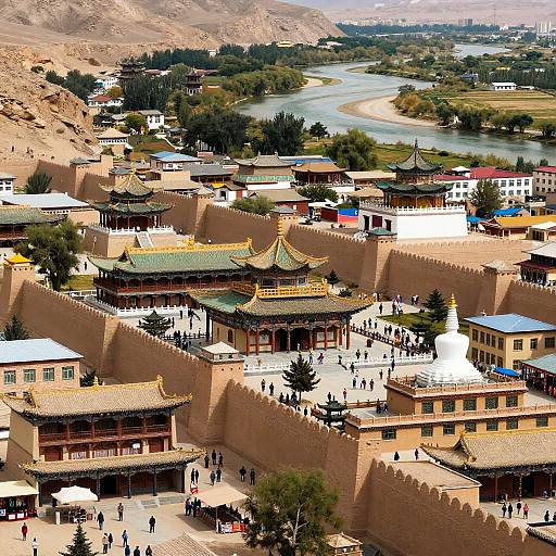 Tangut Empire Fantasy Cityscape