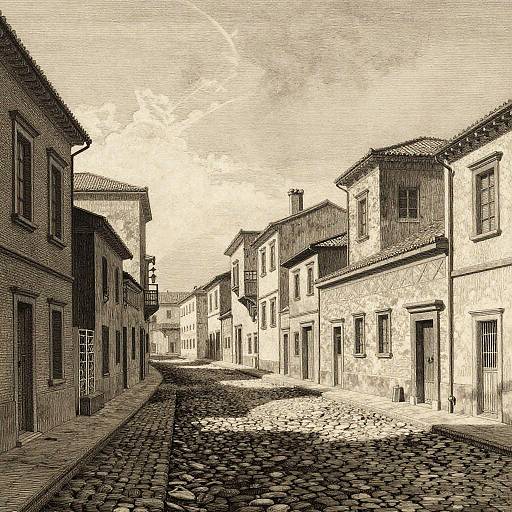 Piranesi-Style Historical Cityscape Etching