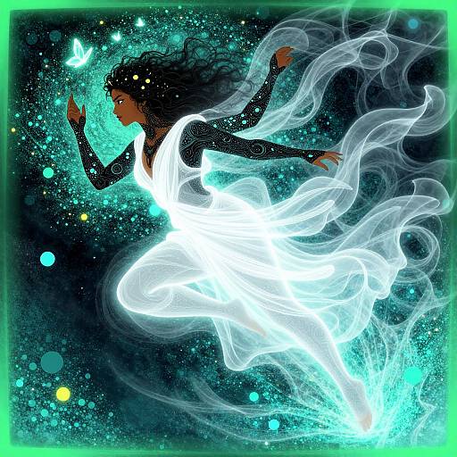 Ethereal Durga in Cosmic Dance