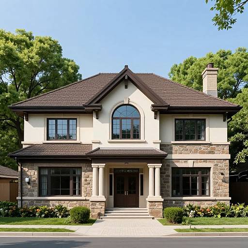 Symmetrical Two-Story Traditional House