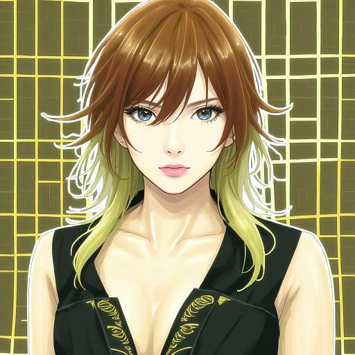 Illustration of Aketa mikoto, idolmaster in the style of Misumi (niku-kyu)