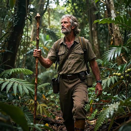 Wise Male Ranger in Jungle