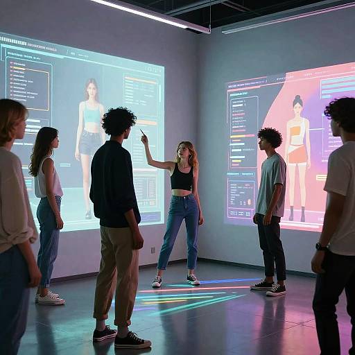 AI-Driven Futuristic Fashion Room