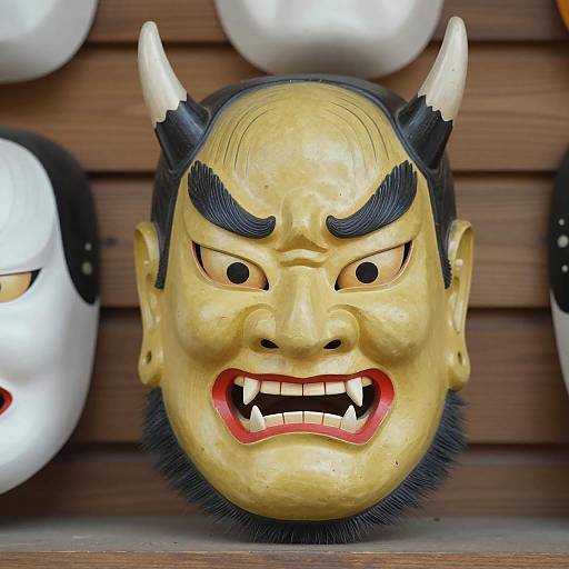 Traditional Japanese Oni Mask