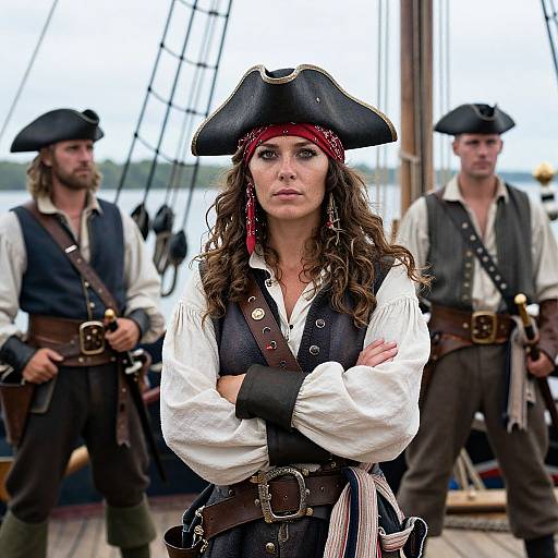 Historic Pirate Reenactment with Woman