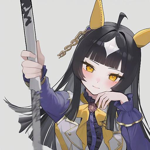 Illustration of Calstone light o (umamusume), umamusume in the style of Ningen mame