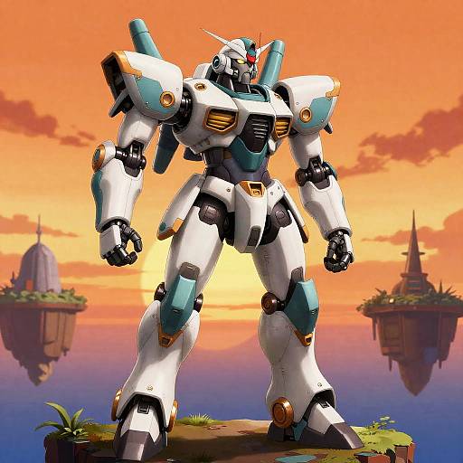 Sky Pirate Captain at Sunset Archipelago