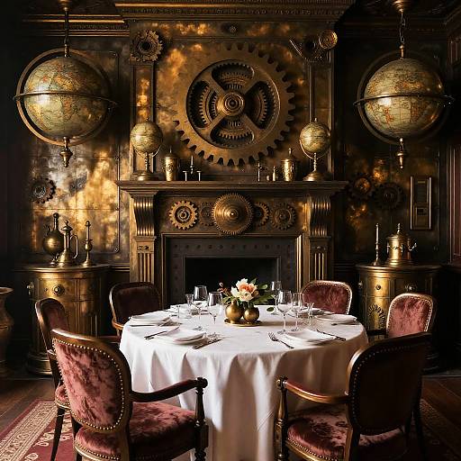 Steampunk Edwardian Elegant Dining Room