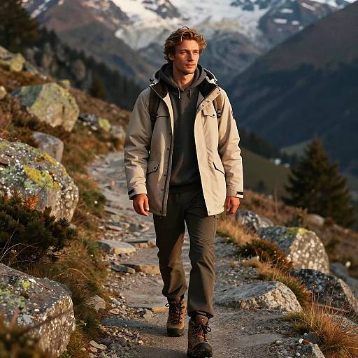 Photorealistic Alpine Hiking Portrait