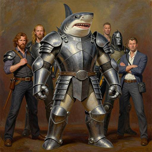 Anthropomorphic Shark in Iron Armour