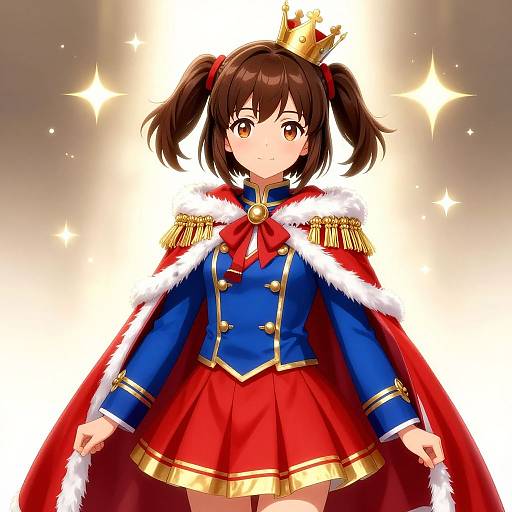 Anime Girl in Royal Performer Outfit