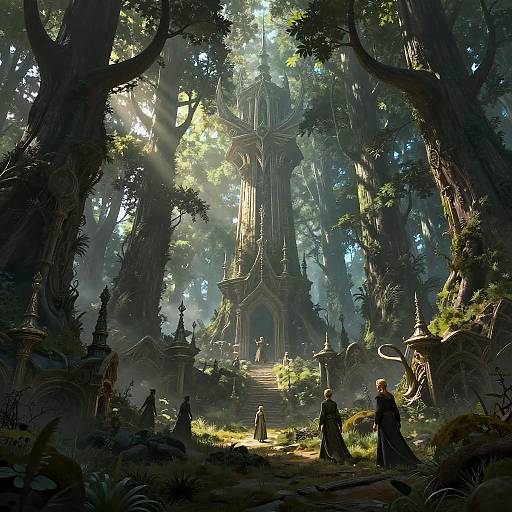LOTR Ancient Forest Fantasy Concept