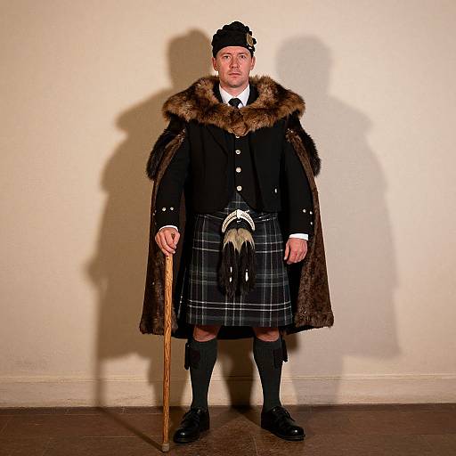 Scottish Highlander in Traditional Attire