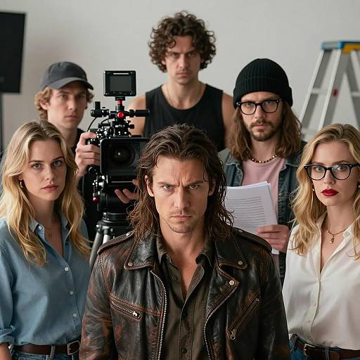 Dynamic Film Set with Diverse Crew