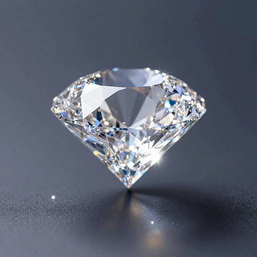 Floating Diamond Monocle with Glimmering Particles