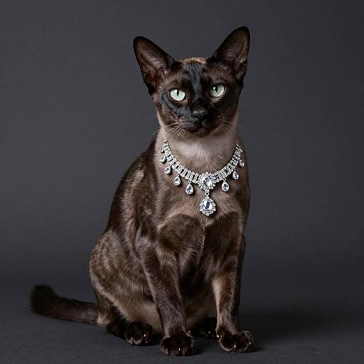 Elegant Portrait of a Glamorous Cat