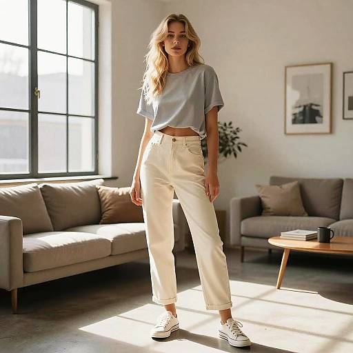 Blonde Model in Chic Loft Setting