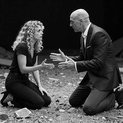 Dramatic Monochrome Interaction