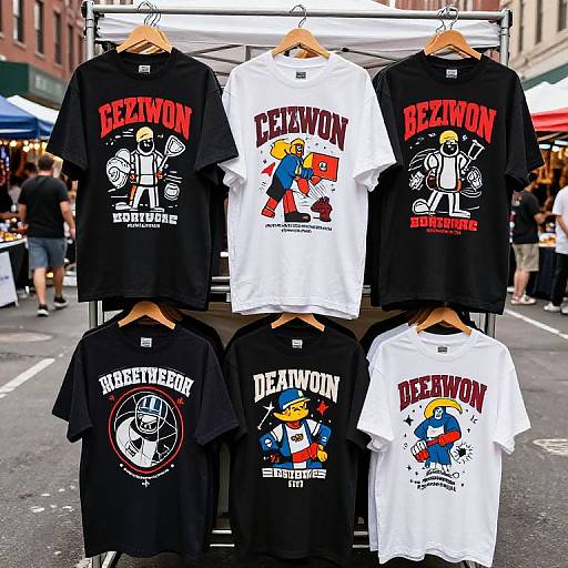 Vibrant Streetwear Tees in Market