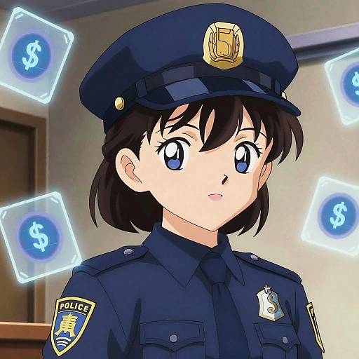 Anime Police Girl Portrait