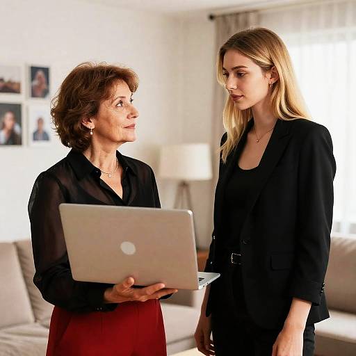 Candid Living Room Moment Between Friends