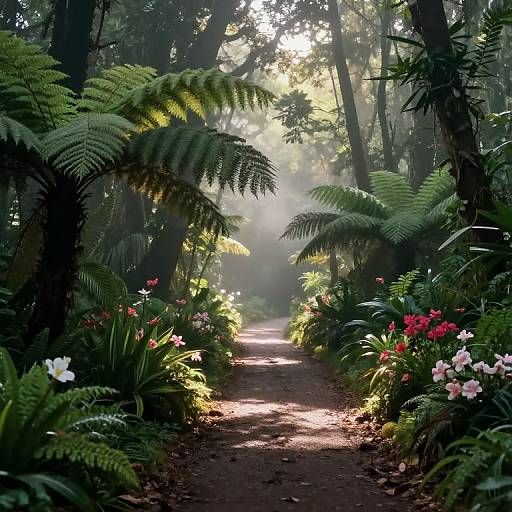 Enchanted Koa Forest Pathway