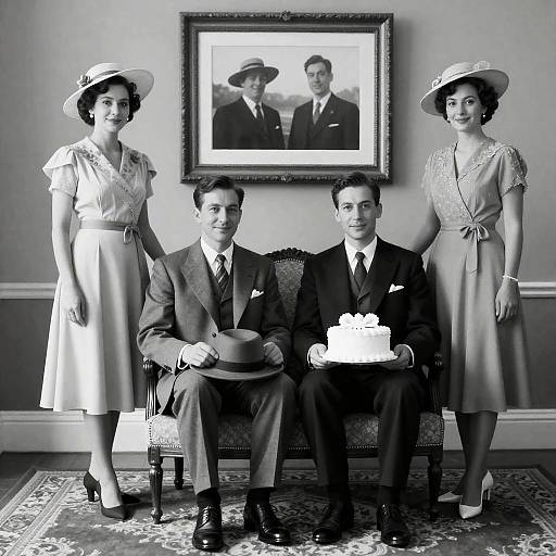 Elegant Gathering in Black and White