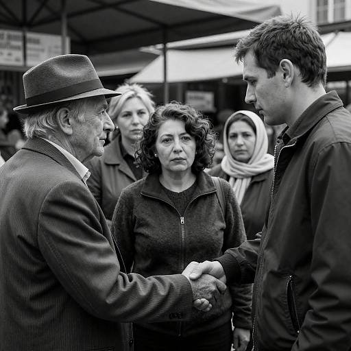 Handshake at Indoor Market