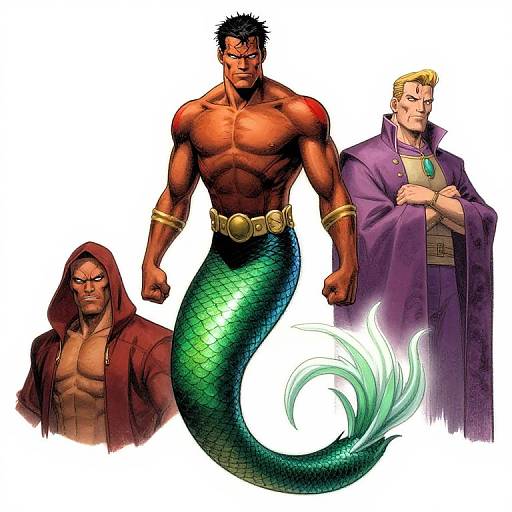 Mermaid Comic Heroes in McFarlane Style
